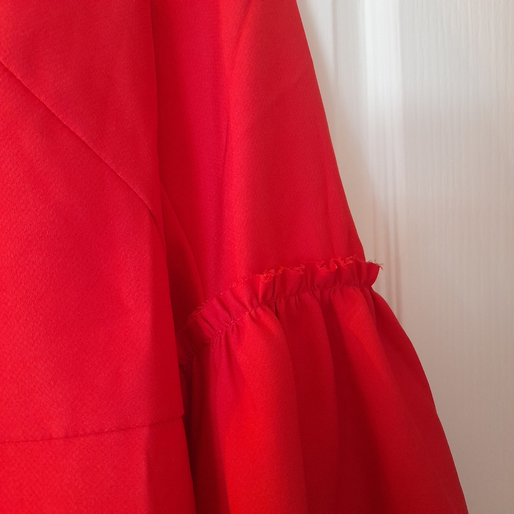 HOST PICK❤️Zara Basic Red Jacket with Flare Sleeves - Picture 3 of 7